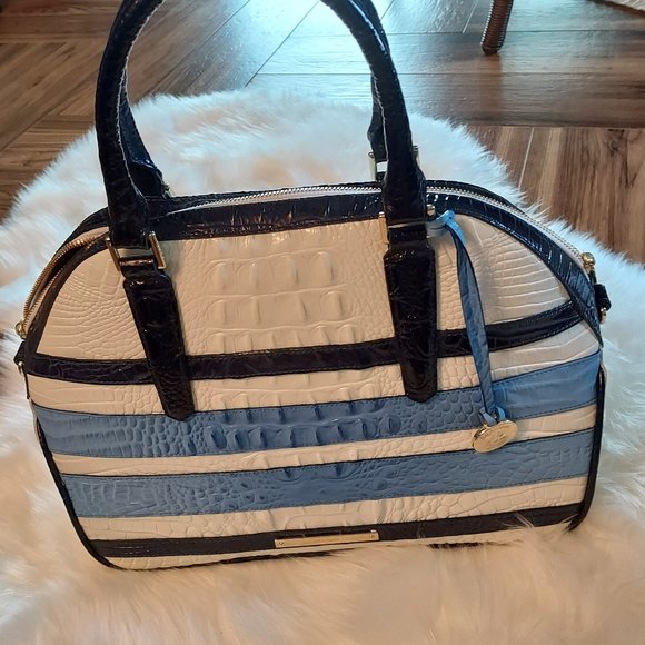 Brahmin Regatta Vineyard Hudson Satchel: Leather Purse: NWT - Picture 1 of 10